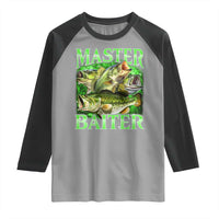 Master Baiter Raglan Shirt Funny Bass Fishing Fisher Bootleg Graphic - Wonder Print Shop