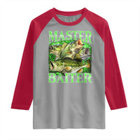 Master Baiter Raglan Shirt Funny Bass Fishing Fisher Bootleg Graphic - Wonder Print Shop