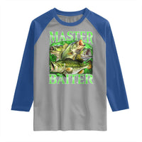 Master Baiter Raglan Shirt Funny Bass Fishing Fisher Bootleg Graphic - Wonder Print Shop