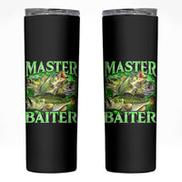 Master Baiter Skinny Tumbler Funny Bass Fishing Fisher Bootleg Graphic - Wonder Print Shop