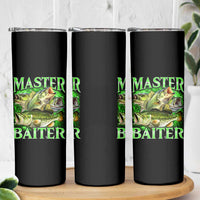 Master Baiter Skinny Tumbler Funny Bass Fishing Fisher Bootleg Graphic - Wonder Print Shop