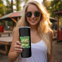 Master Baiter Skinny Tumbler Funny Bass Fishing Fisher Bootleg Graphic - Wonder Print Shop