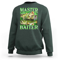 Master Baiter Sweatshirt Funny Bass Fishing Fisher Bootleg Graphic - Wonder Print Shop