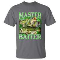 Master Baiter T Shirt Funny Bass Fishing Fisher Bootleg Graphic - Wonder Print Shop