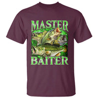 Master Baiter T Shirt Funny Bass Fishing Fisher Bootleg Graphic - Wonder Print Shop