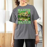 Master Baiter T Shirt For Women Funny Bass Fishing Fisher Bootleg Graphic - Wonder Print Shop