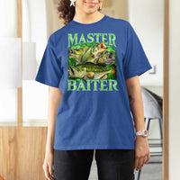 Master Baiter T Shirt For Women Funny Bass Fishing Fisher Bootleg Graphic - Wonder Print Shop