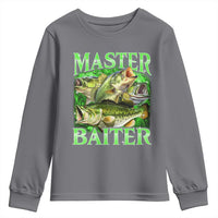 Master Baiter Youth Sweatshirt Funny Bass Fishing Fisher Bootleg Graphic - Wonder Print Shop