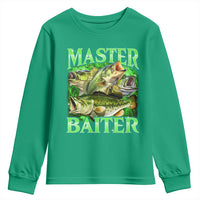 Master Baiter Youth Sweatshirt Funny Bass Fishing Fisher Bootleg Graphic - Wonder Print Shop