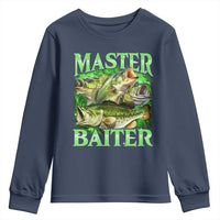 Master Baiter Youth Sweatshirt Funny Bass Fishing Fisher Bootleg Graphic - Wonder Print Shop