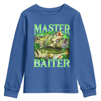 Master Baiter Youth Sweatshirt Funny Bass Fishing Fisher Bootleg Graphic - Wonder Print Shop