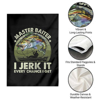 Retro Master Baiter Garden Flag Funny Bass Fishing Fisher - Wonder Print Shop