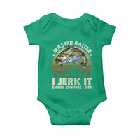 Retro Master Baiter Baby Onesie Funny Bass Fishing Fisher - Wonder Print Shop