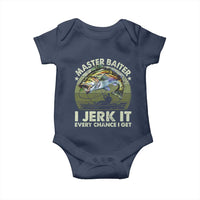 Retro Master Baiter Baby Onesie Funny Bass Fishing Fisher - Wonder Print Shop