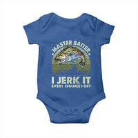 Retro Master Baiter Baby Onesie Funny Bass Fishing Fisher - Wonder Print Shop