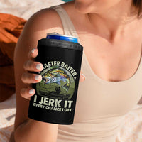 Retro Master Baiter 4 in 1 Can Cooler Tumbler Funny Bass Fishing Fisher - Wonder Print Shop