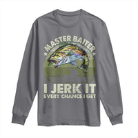Retro Master Baiter Long Sleeve Shirt Funny Bass Fishing Fisher - Wonder Print Shop