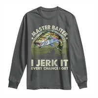 Retro Master Baiter Long Sleeve Shirt Funny Bass Fishing Fisher - Wonder Print Shop