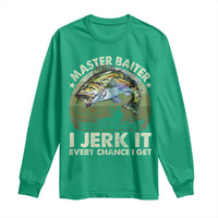 Retro Master Baiter Long Sleeve Shirt Funny Bass Fishing Fisher - Wonder Print Shop