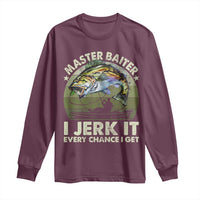 Retro Master Baiter Long Sleeve Shirt Funny Bass Fishing Fisher - Wonder Print Shop