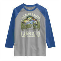 Retro Master Baiter Raglan Shirt Funny Bass Fishing Fisher - Wonder Print Shop