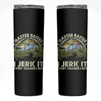 Retro Master Baiter Skinny Tumbler Funny Bass Fishing Fisher - Wonder Print Shop