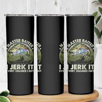 Retro Master Baiter Skinny Tumbler Funny Bass Fishing Fisher - Wonder Print Shop