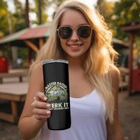 Retro Master Baiter Skinny Tumbler Funny Bass Fishing Fisher - Wonder Print Shop