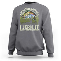Retro Master Baiter Sweatshirt Funny Bass Fishing Fisher - Wonder Print Shop