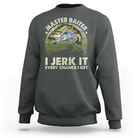 Retro Master Baiter Sweatshirt Funny Bass Fishing Fisher - Wonder Print Shop