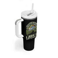 Retro Master Baiter Tumbler With Handle Funny Bass Fishing Fisher - Wonder Print Shop