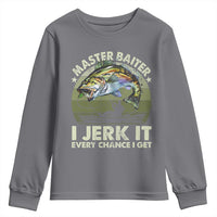 Retro Master Baiter Youth Sweatshirt Funny Bass Fishing Fisher - Wonder Print Shop