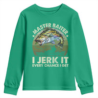 Retro Master Baiter Youth Sweatshirt Funny Bass Fishing Fisher - Wonder Print Shop