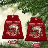 Born To Go Fishing Ceramic Ornament Forced School Fisherman Camouflage US Flag - Wonder Print Shop