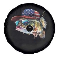 Funny Fishing American Flag Spare Tire Cover Patriotic Fisherman Family Gift - Wonder Print Shop