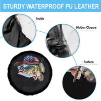 Funny Fishing American Flag Spare Tire Cover Patriotic Fisherman Family Gift - Wonder Print Shop