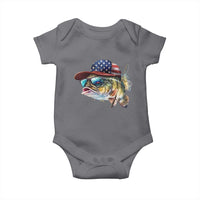 Funny Fishing American Flag Baby Onesie Patriotic Fisherman Family Gift - Wonder Print Shop