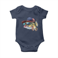 Funny Fishing American Flag Baby Onesie Patriotic Fisherman Family Gift - Wonder Print Shop