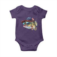 Funny Fishing American Flag Baby Onesie Patriotic Fisherman Family Gift - Wonder Print Shop