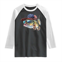 Funny Fishing American Flag Raglan Shirt Patriotic Fisherman Family Gift - Wonder Print Shop