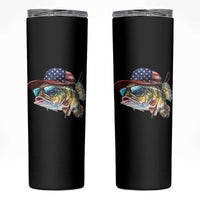 Funny Fishing American Flag Skinny Tumbler Patriotic Fisherman Family Gift - Wonder Print Shop