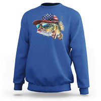 Funny Fishing American Flag Sweatshirt Patriotic Fisherman Family Gift - Wonder Print Shop