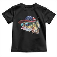 Funny Fishing American Flag Toddler T Shirt Patriotic Fisherman Family Gift - Wonder Print Shop