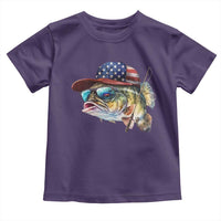 Funny Fishing American Flag Toddler T Shirt Patriotic Fisherman Family Gift - Wonder Print Shop