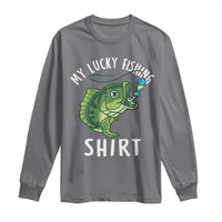 Lucky Fishing Long Sleeve Shirt Funny Fisherman Fish Lovers - Wonder Print Shop