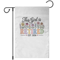Retirement Gift For Her Garden Flag This Girl Is Retired 2026 Floral Grandma Mom Teacher Coworker