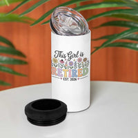 Retirement Gift For Her 4 in 1 Can Cooler Tumbler This Girl Is Retired 2026 Floral Grandma Mom Teacher Coworker