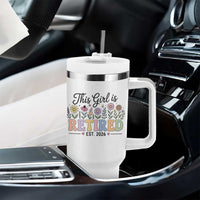 Retirement Gift For Her Tumbler With Handle This Girl Is Retired 2026 Floral Grandma Mom Teacher Coworker