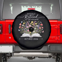 Officially Retired Spare Tire Cover Floral Teacher Retirement Coworker Gift Let The Fun Begin
