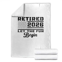 Retirement 2026 Throw Blanket Cool Retired Gift American Flag